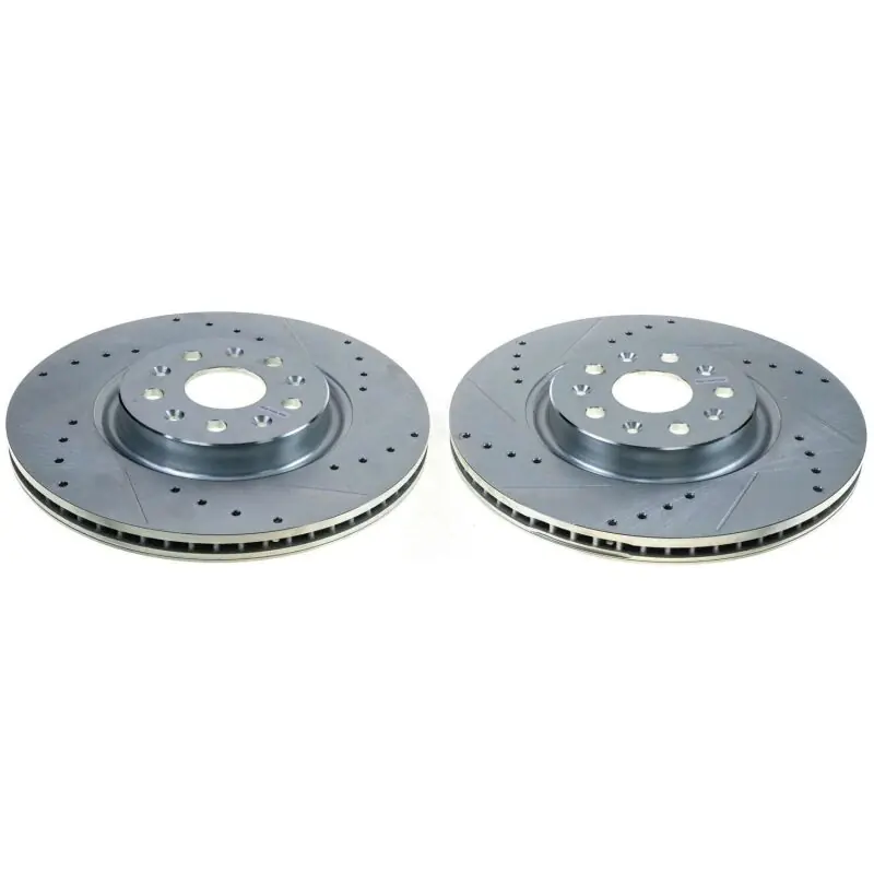 Power Stop 20+ Chevrolet Corvette Rear Evolution Drilled & Slotted Rotor - Pair Z51 Stingray