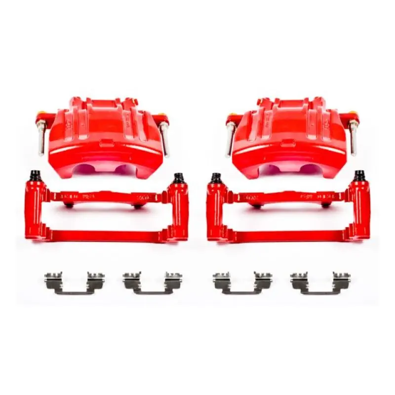 Power Stop 2012 Chrysler 300 Front Red Calipers w/Brackets - Pair