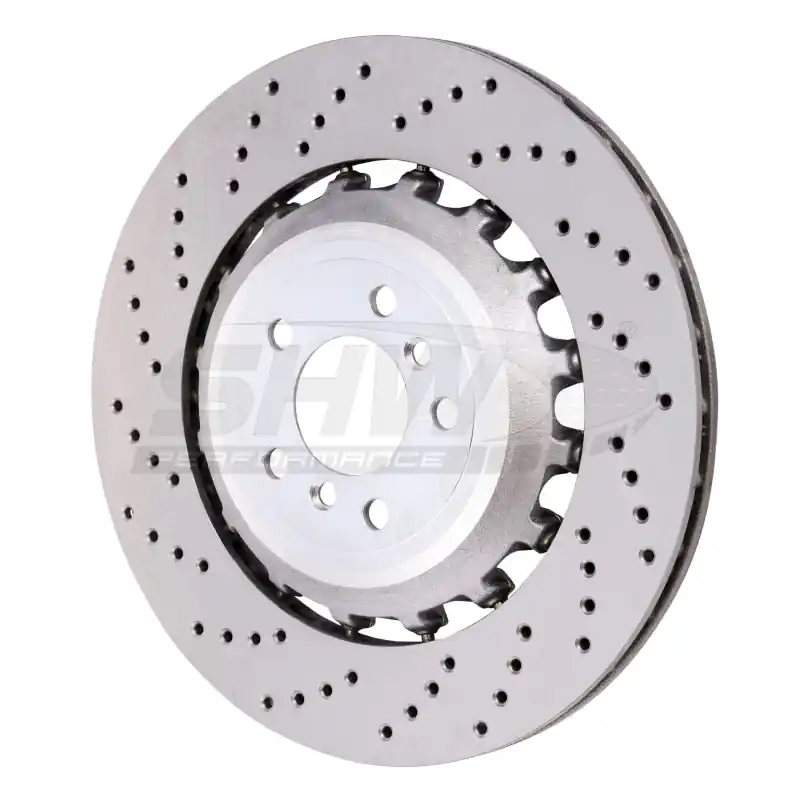 SHW 11-16 BMW M5 4.4L Left Rear Cross-Drilled Lightweight Brake Rotor (34212284103)