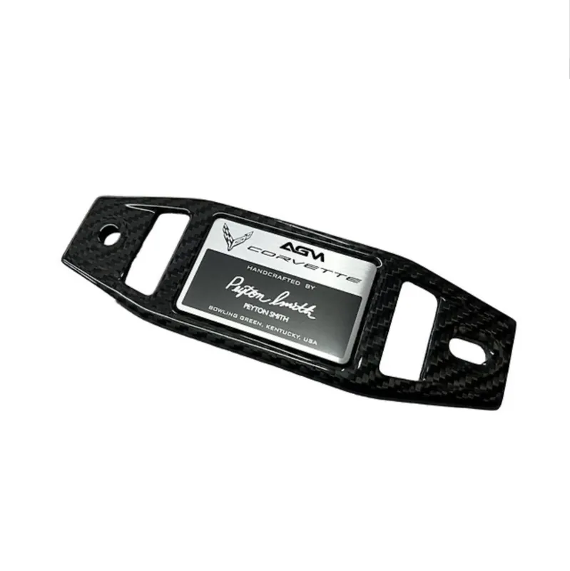 AGM C8 Corvette Z06 Carbon Fiber Engine Builder Plaque
