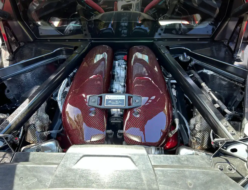 RED Carbon Fiber LT6 Engine Intake Manifold Covers