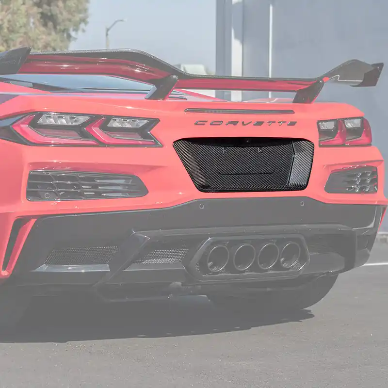 Corvette C8 Z06 / ZR1 / ERay License Plate Backing Carbon Fiber