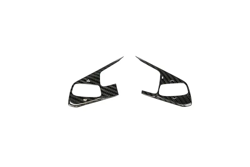 C8 Corvette Carbon Fiber Steering Wheel Black Side Covers - Heated 24+