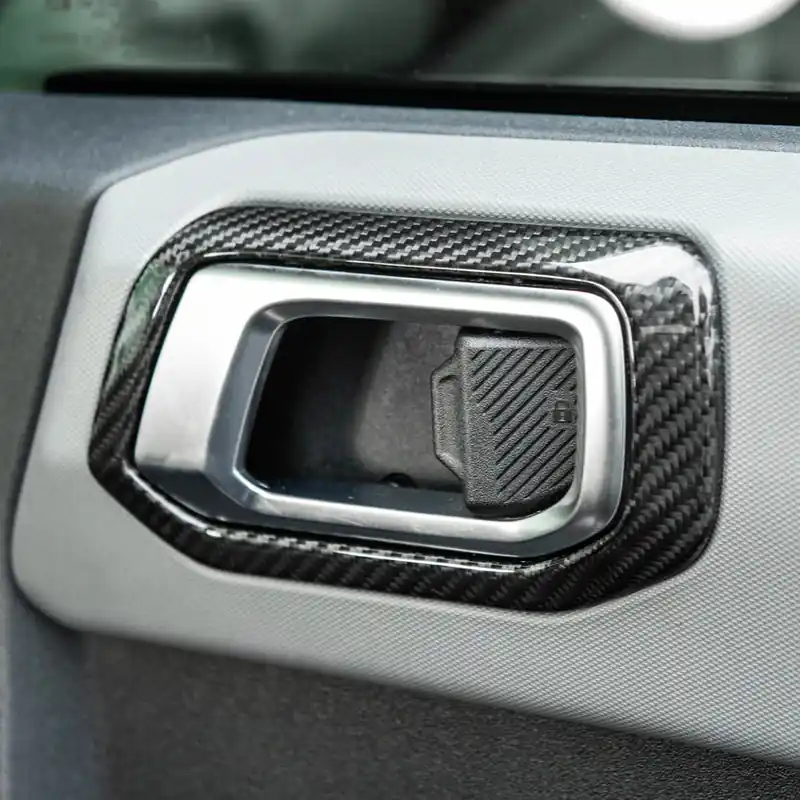 2021-Up Ford Bronco Rear Door Handle Trim Cover Carbon Fiber