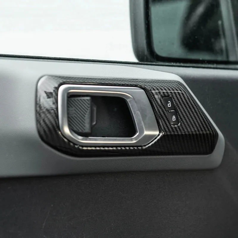 2021-Up Ford Bronco Front Door Handle Trim Cover Carbon Fiber