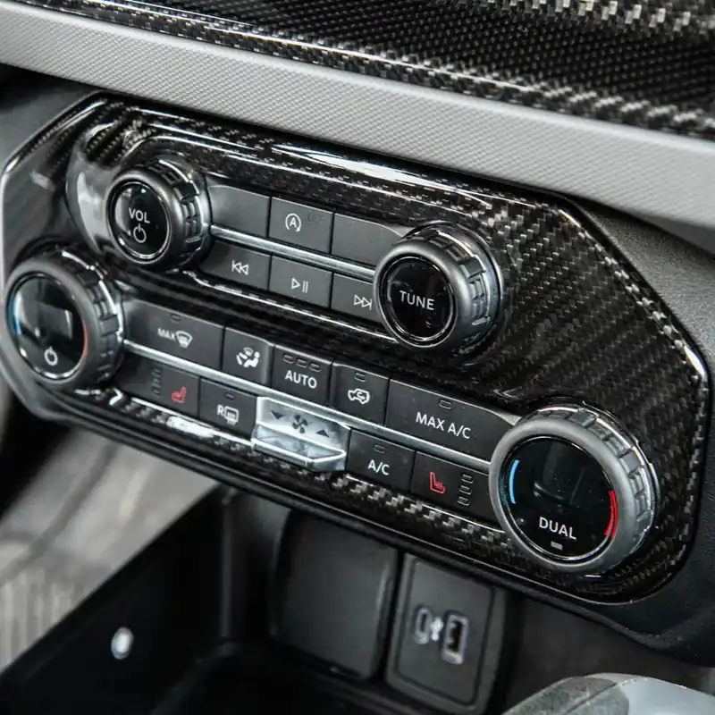 2021-Up Ford Bronco Center Console AC Control Panel Trim Carbon Fiber