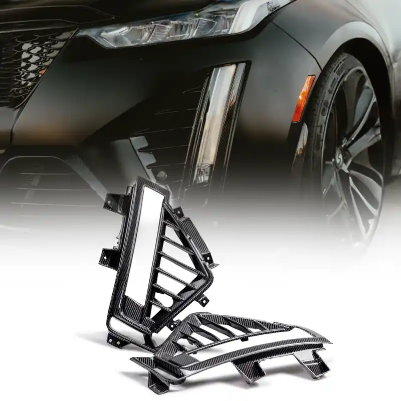 2022-2024 Cadillac CT5-V Blackwing Gloss Carbon Fiber Side Grilles (Pair)
