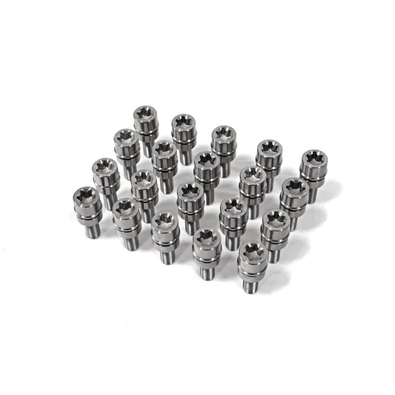 Porsche Titanium Wheel Bolts With Polished Finish