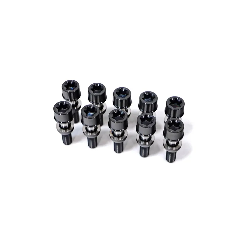 Porsche Extended Titanium Wheel Bolts With Black Finish