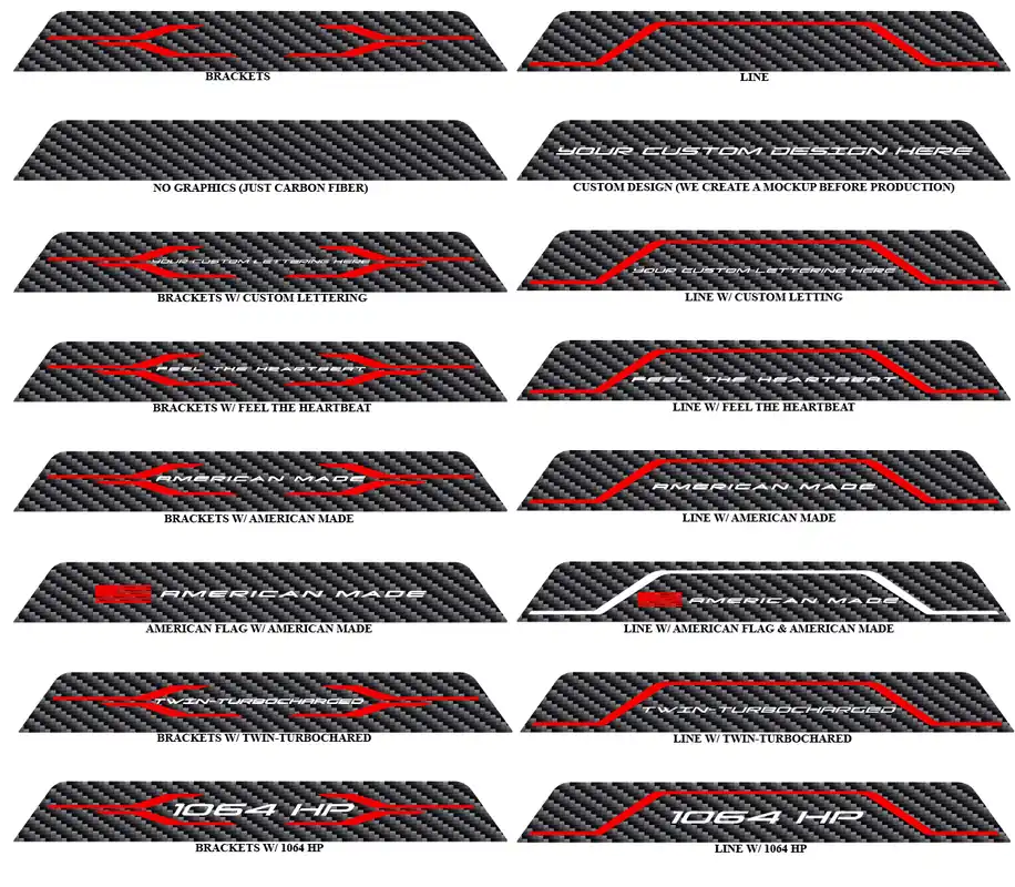 C8 Corvette Real Carbon Fiber ZR1 Door Sill Covers