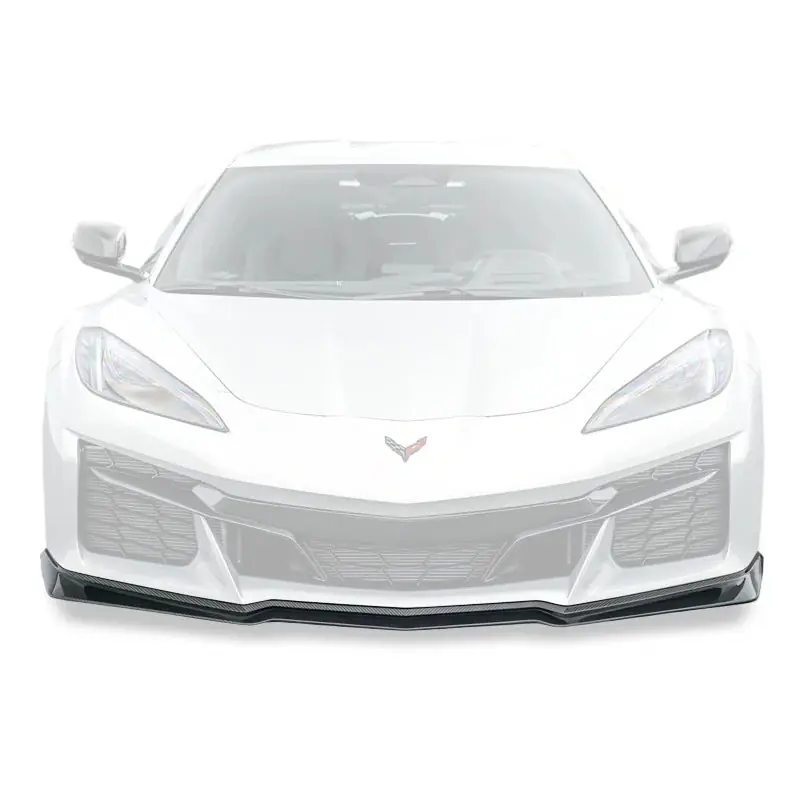 Corvette C8 Z06, ZR1, E-Ray DRY CARBON FIBER Front Splitter Z07 Extended One-Piece Package