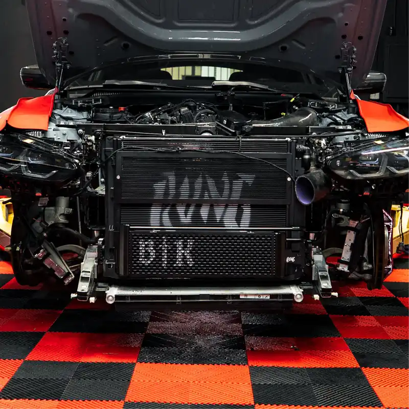 Rvng (G80,G82,G87) S58 Upgraded Core Transmission Oil Cooler w/ Built in Rock Guard