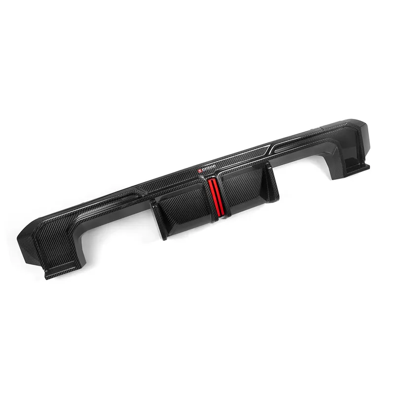G8X SQ Style Carbon Fiber Diffuser With Brake Light/Splitters Combo