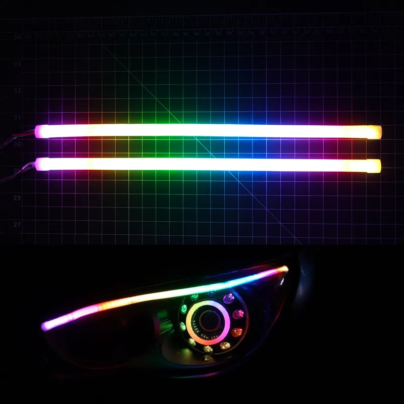 Universal Flexible Multicolor DRL Tube Strips | RGBW & Flow Series