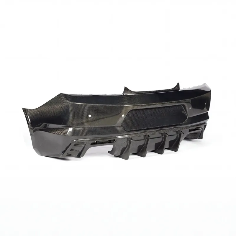 2016-2018 Camaro RS/SS/ZL1 Gloss Double Sided Carbon Fiber Rear Bumper w/Rear Diffuser Quad Tips 1pc