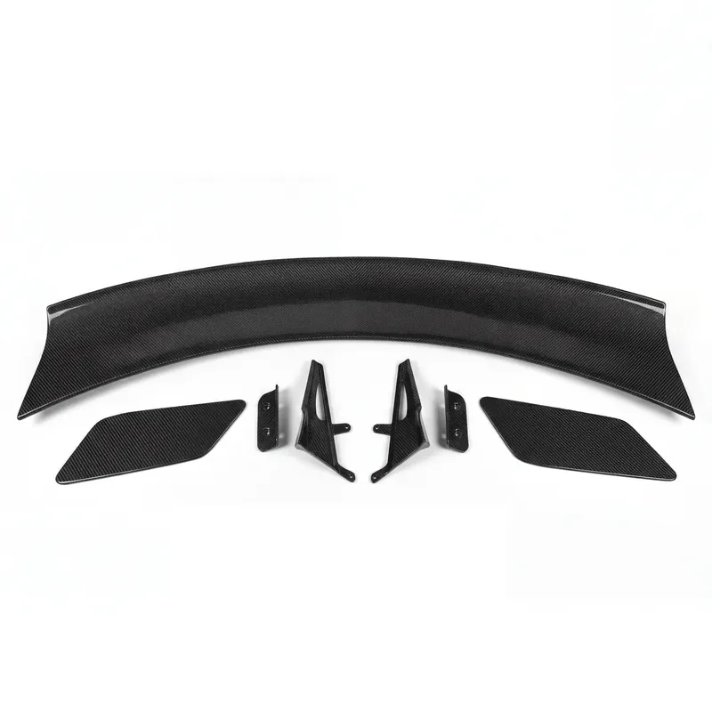 2024–2026 Mustang S650 Heritage SC™ V-Shaped Dry Gloss Carbon Fiber Rear Wing W/ Ducktail-Style Decklid