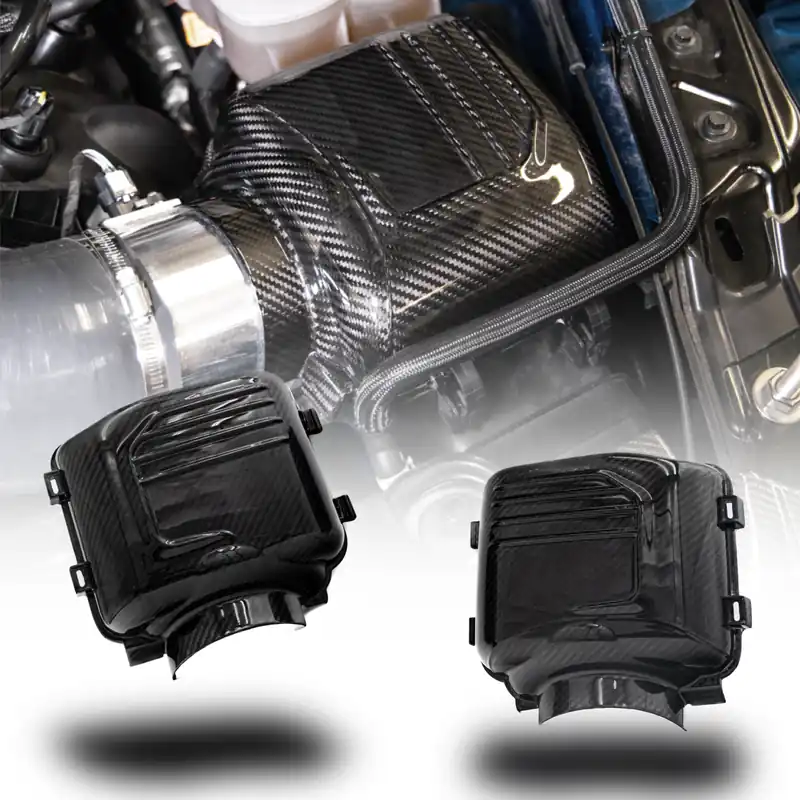 2024-2025 Ford Mustang S650 Carbon Fiber Intake Cover (Pair)