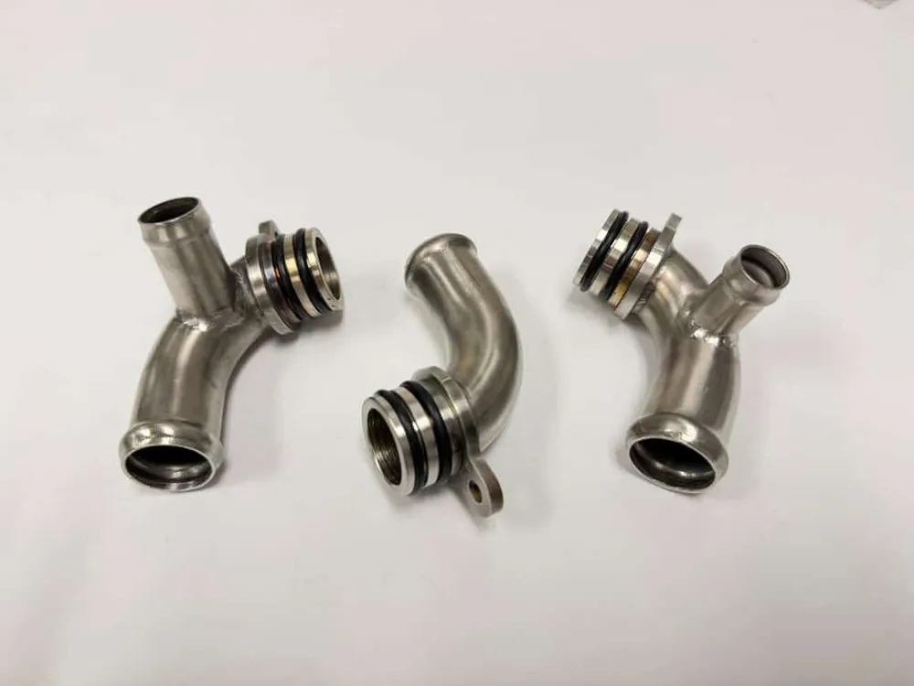 SharkWerks Stainless Coolant Pipes for 997.1 Porsche 911 Turbo / GT2 / GT2 RS [SHAE394]